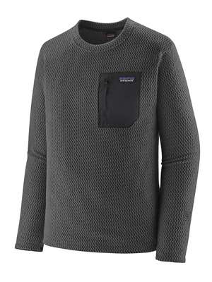 Patagonia Men's R1 Air Fleece Crew in Forge Grey Fly Fishing Apparel SALE at Mad River Outfitters